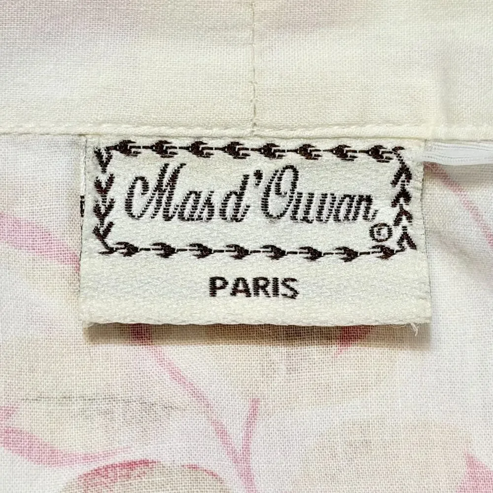 Vintage 90s Floral Cotton Kimono Robe Cottagecore Wrap Duster Mas d’Ouvan Paris - Picture 9 of 11
